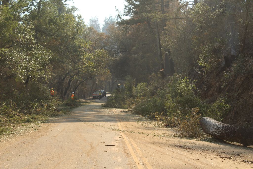 Highway 128 north of Tubbs Lane on Saturday, Oct. 14.